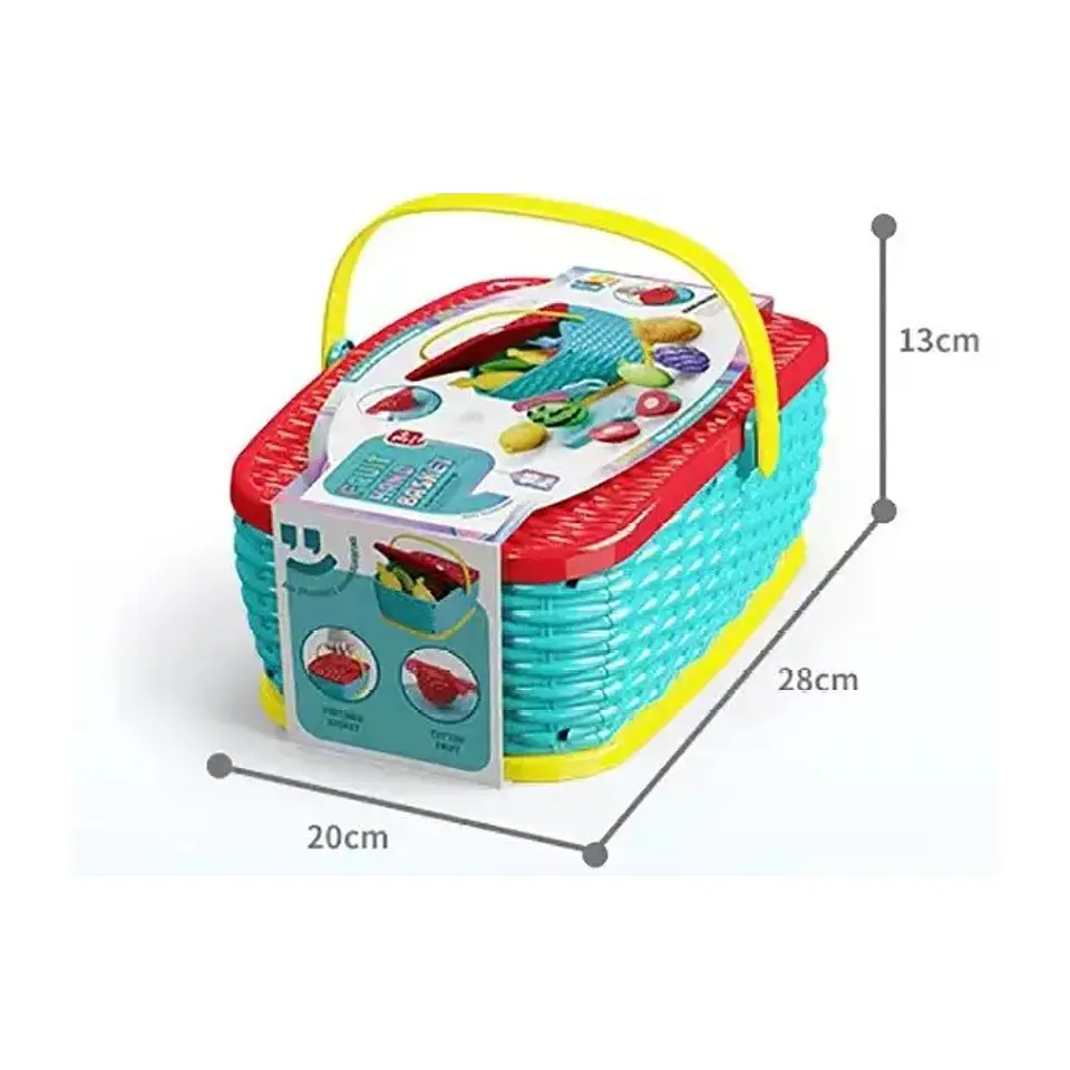Juguete Didáctico Canasta de Picnic Frutas Cortar 3