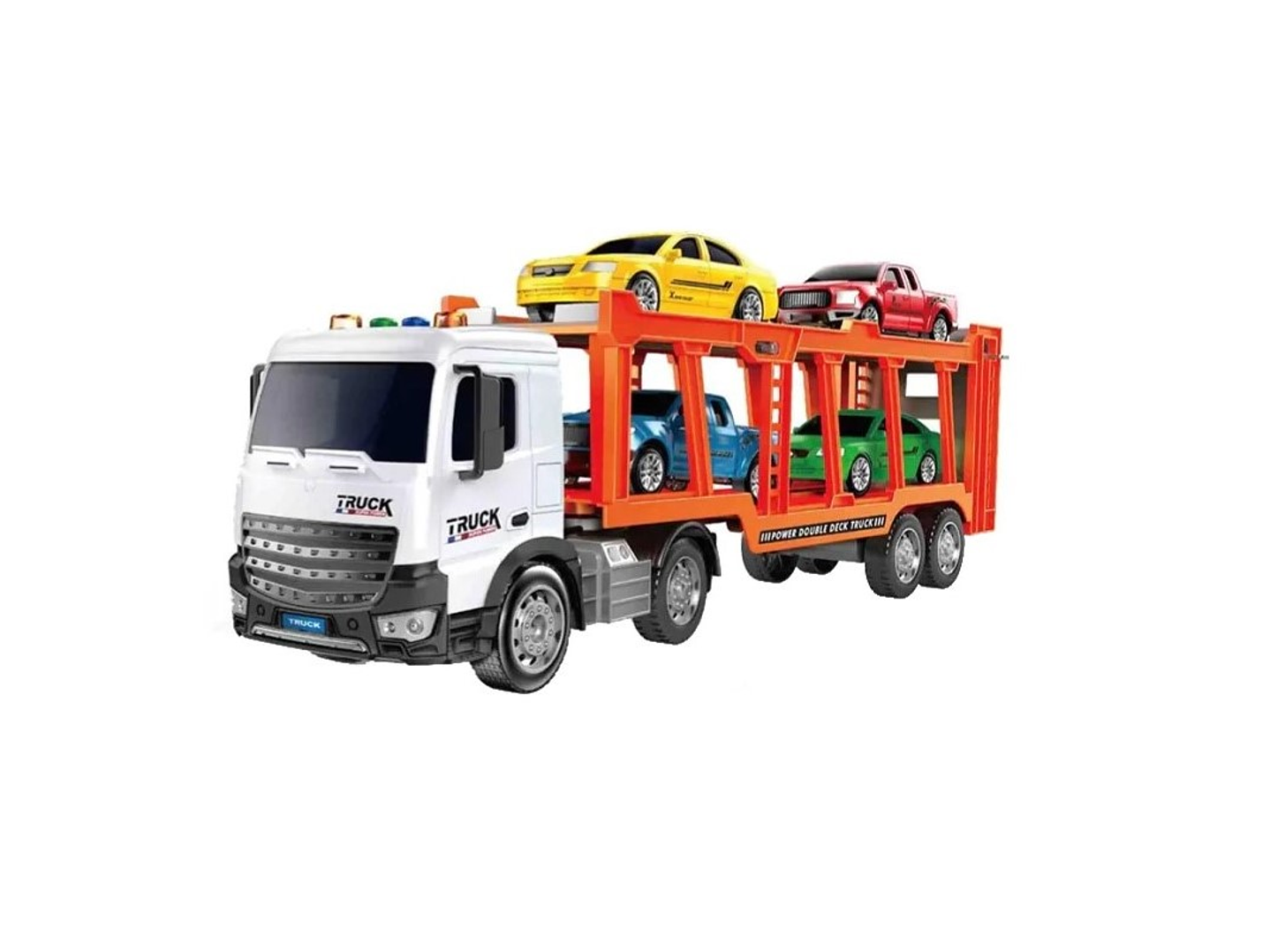 Juguete Camión de Remolque Con Luz y Sonido Con 4 Autos 1