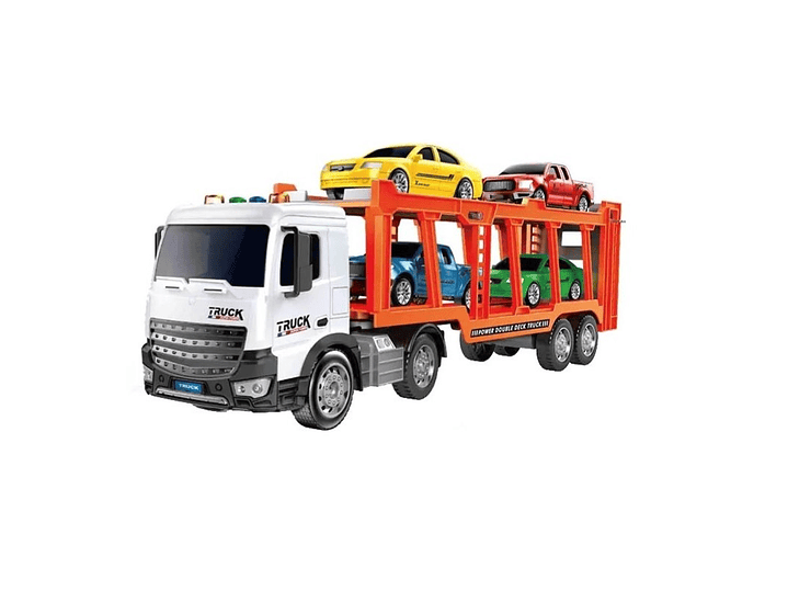 Juguete Camión de Remolque Con Luz y Sonido Con 4 Autos 1