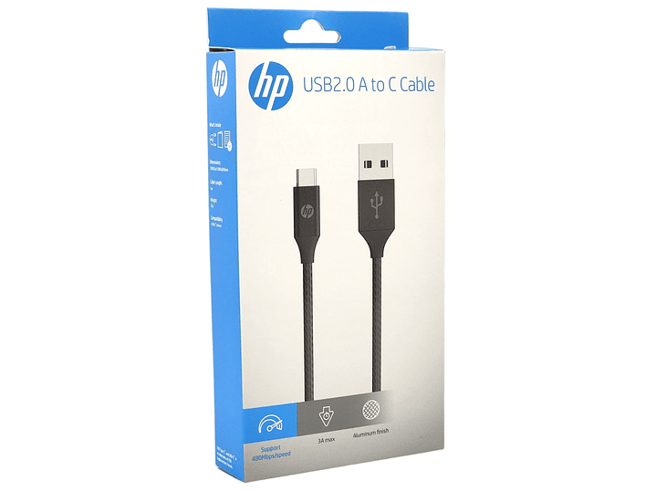 Cable HP USB Tipo-C 1Mt Negro DHC-TC102-1M 3