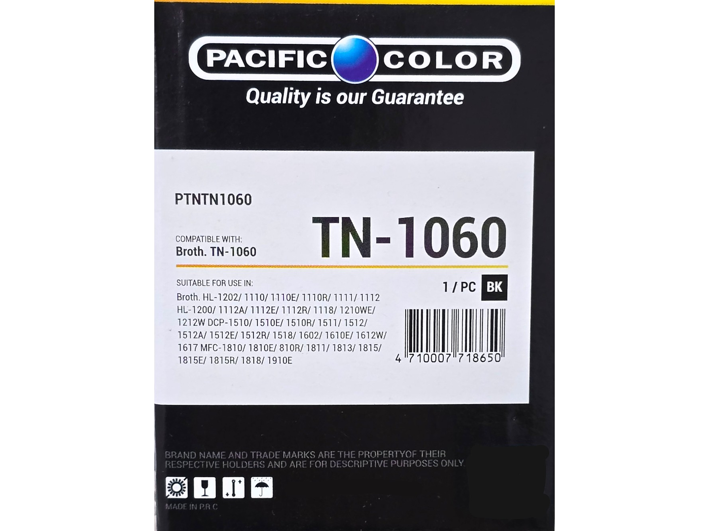 Toner Alternativo Pacific Color Para n-1060 Hl-1202 1112 Dcp1512 1602 Mfc1810 2