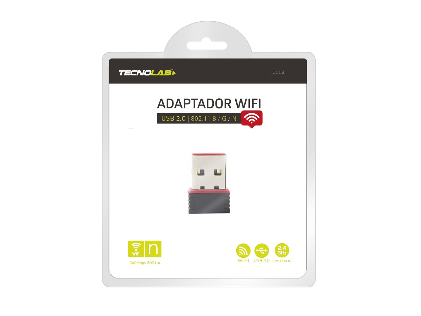 Adaptador Wifi Usb 2.0 150mbps Tecnolab TL118 3