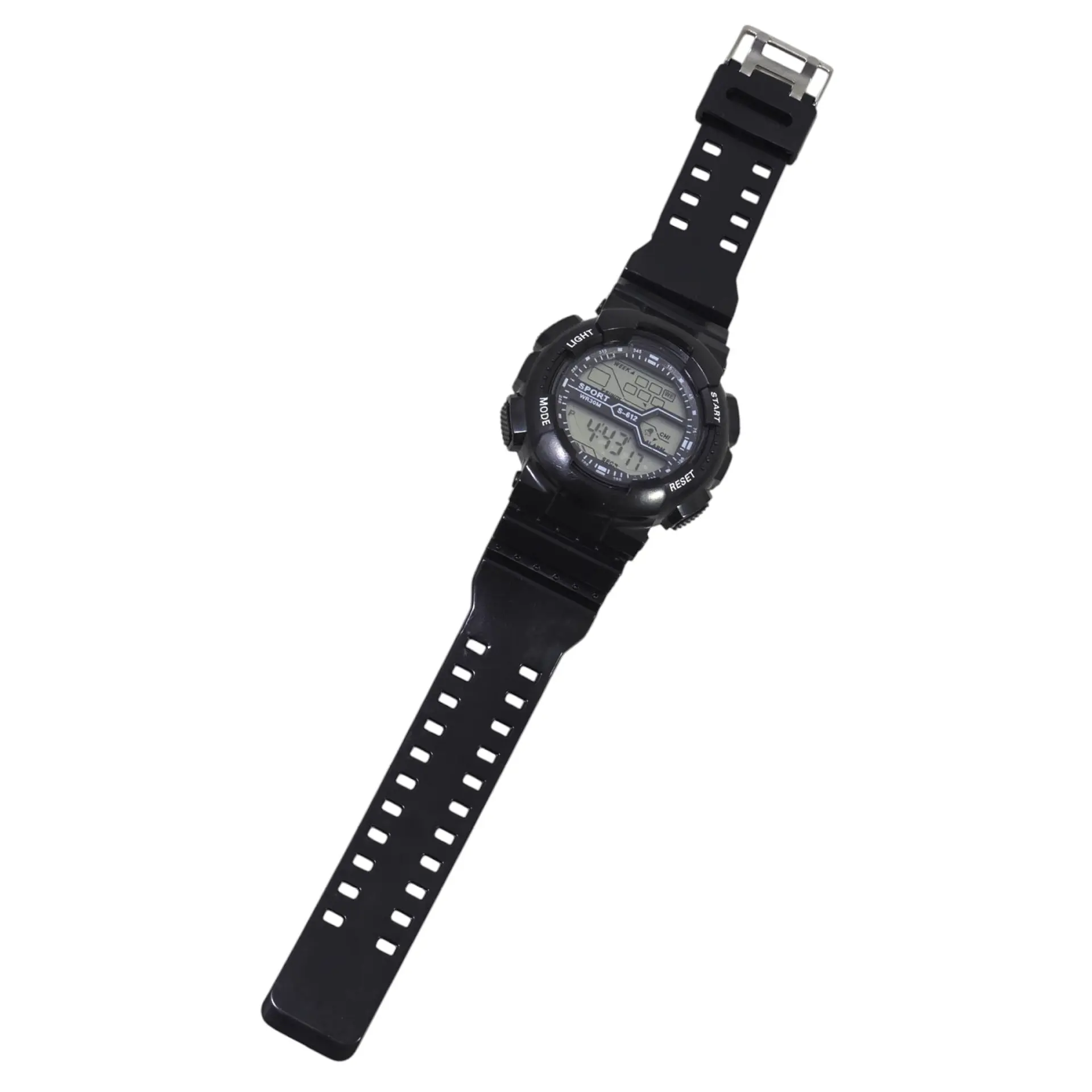 Reloj Deportivo Digital Negro Basic Alarma Cronometro 3