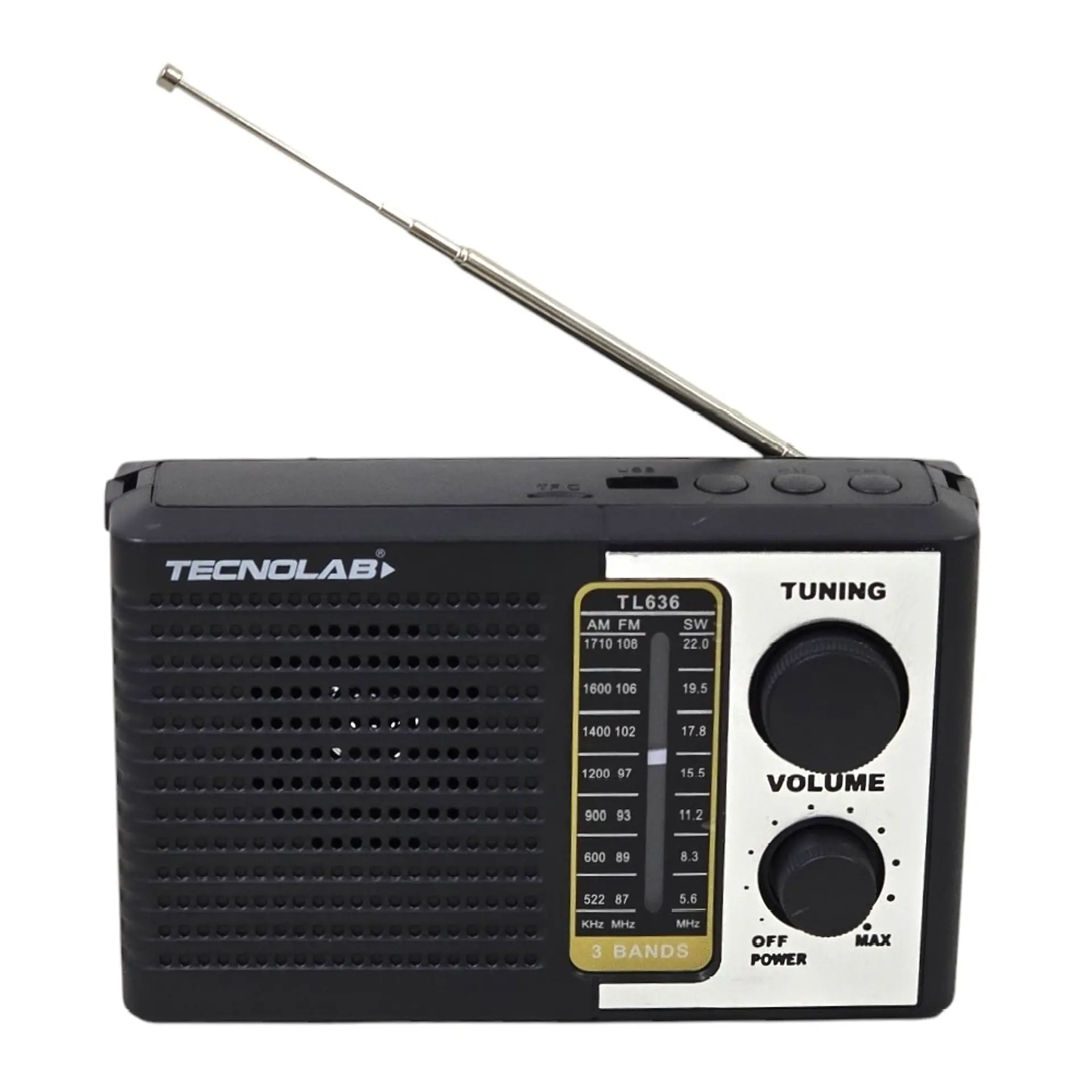 Radio Solar Recargable Tecnolab TL636 USB/SD 6