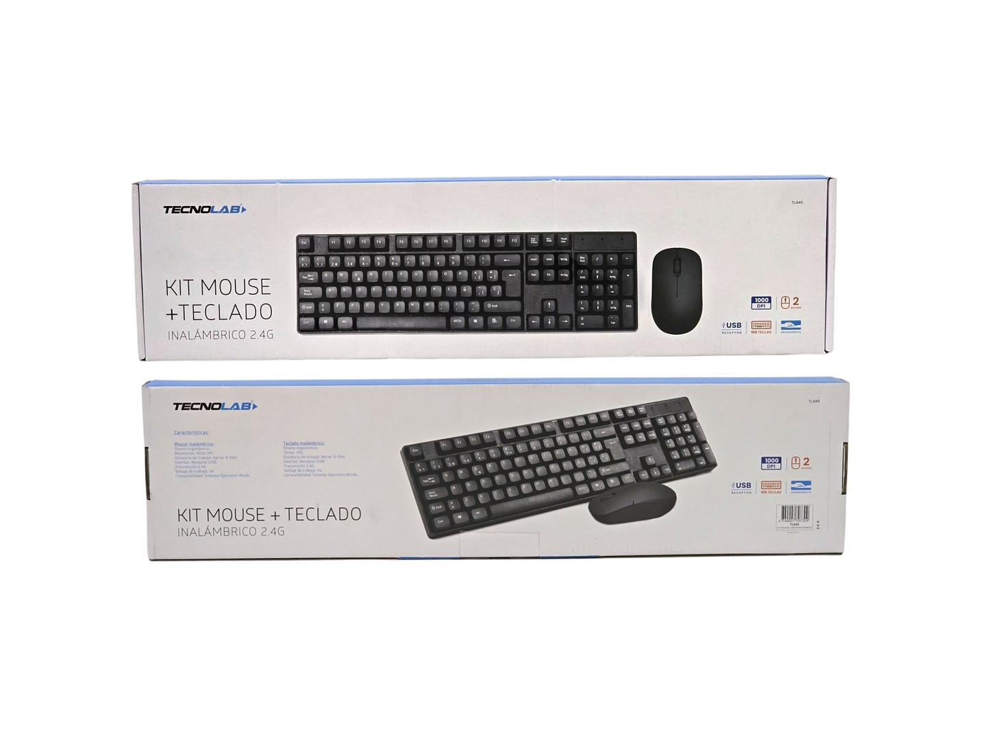 Kit Combo Teclado y Mouse Inalámbrico Tecnolab TL645 7