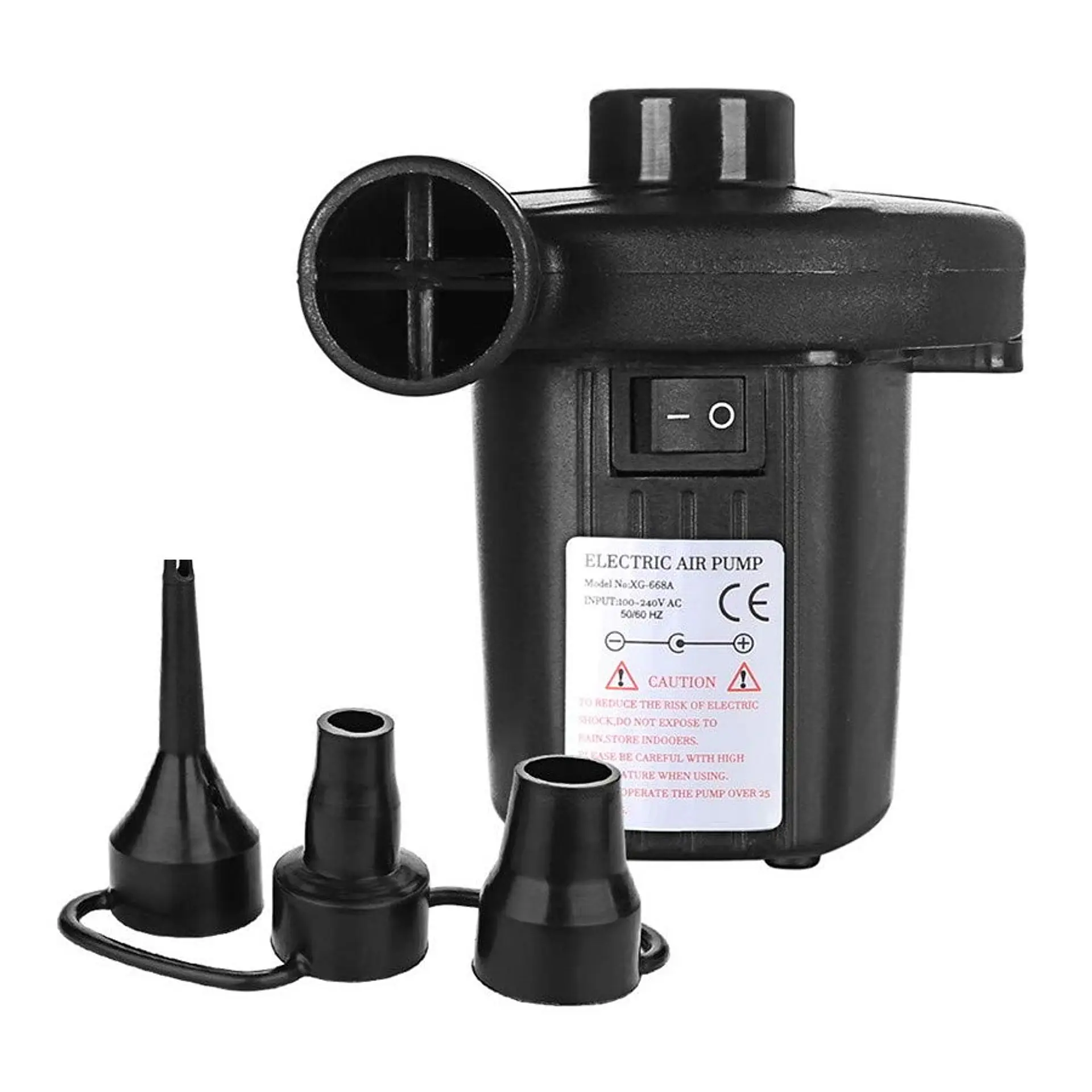 Inflador De Aire Portátil Eléctrico 220/12v 3 Boquillas XG-668A  1