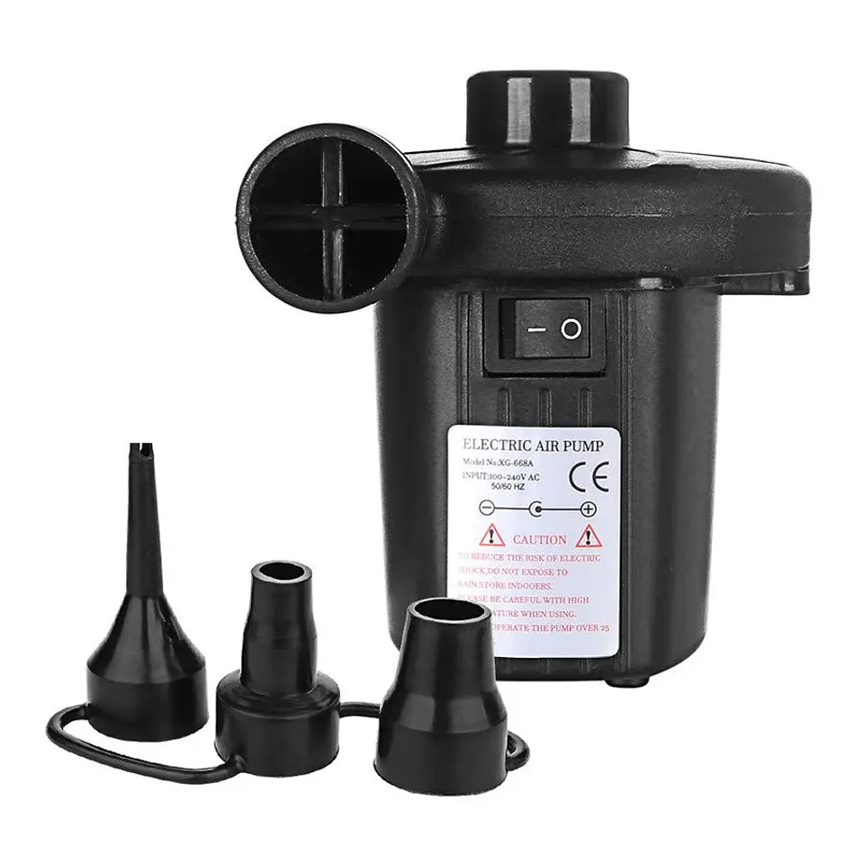 Inflador De Aire Portátil Eléctrico 220/12v 3 Boquillas XG-668A  1