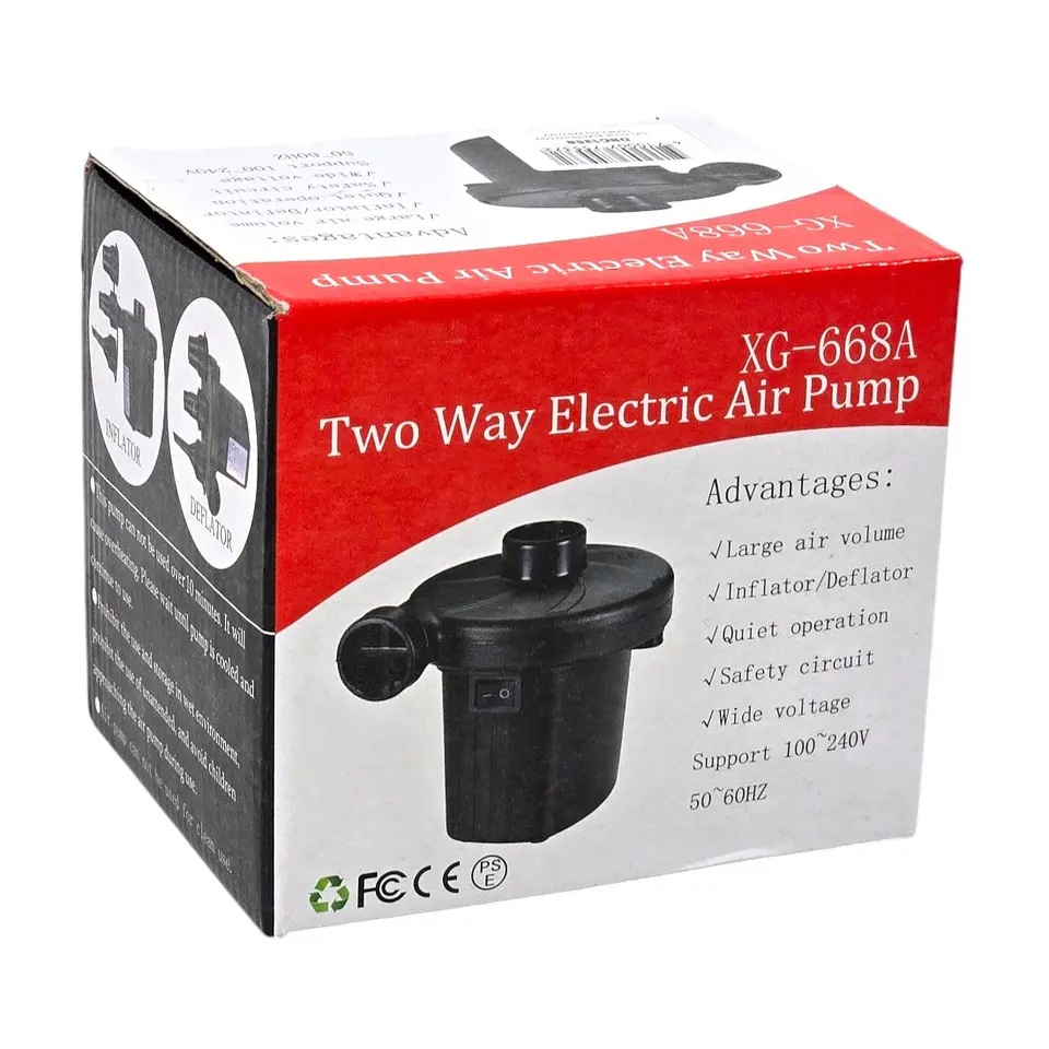 Inflador De Aire Portátil Eléctrico 220/12v 3 Boquillas XG-668A  6