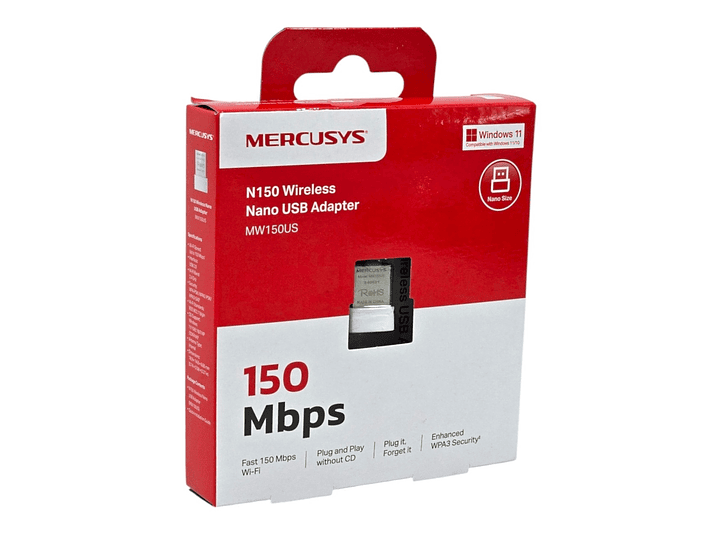 Adaptador Usb Wifi Nano 150mbps Mercusys MW150US 7