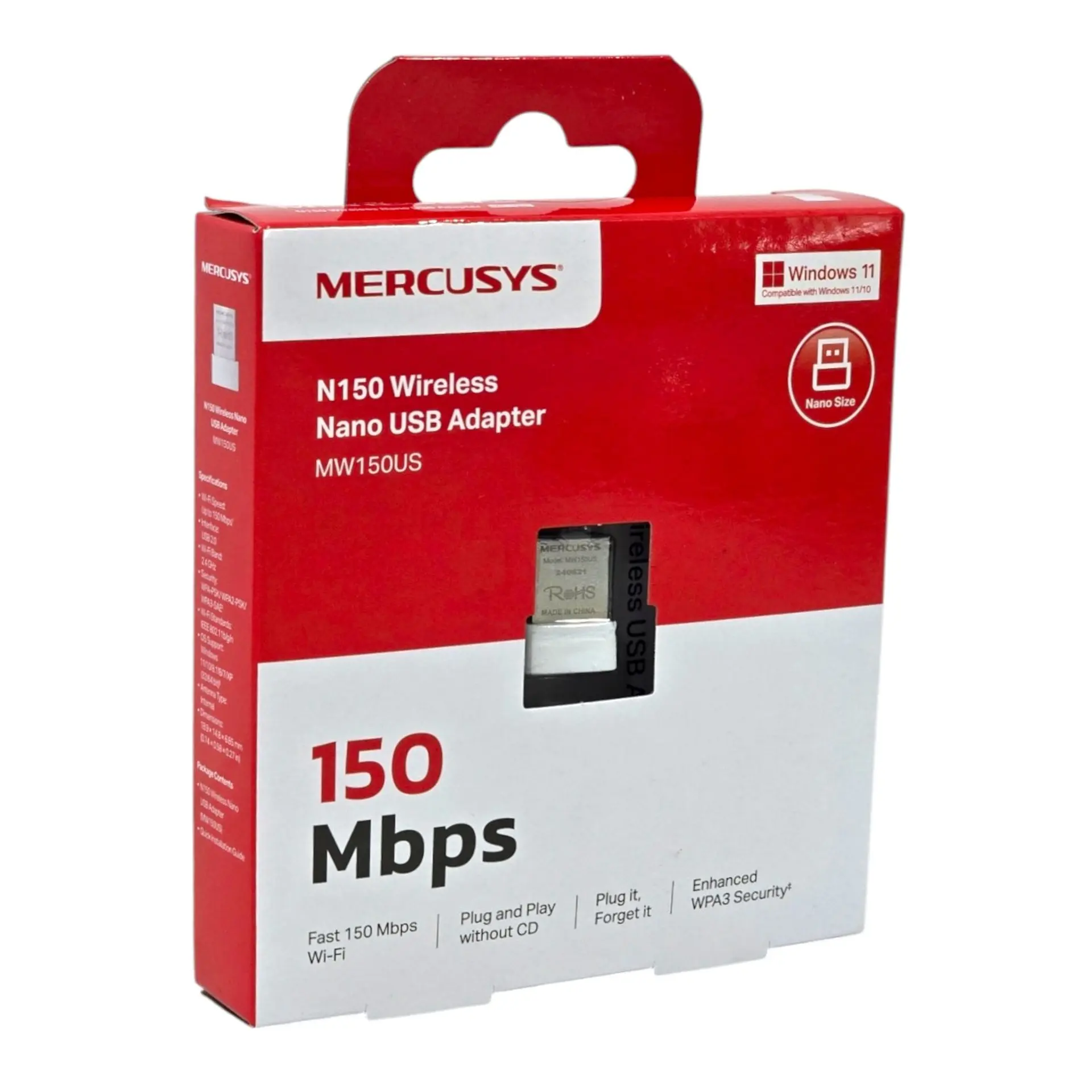 Adaptador Usb Wifi Nano 150mbps Mercusys MW150US 7