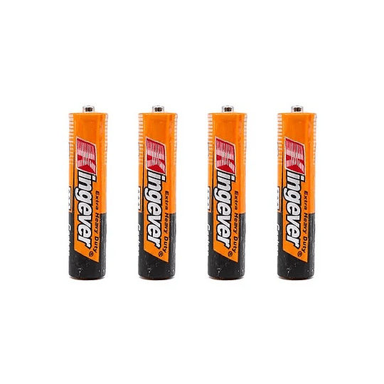 Pack 4 Pilas Kingever AAA Carbon Battery R03