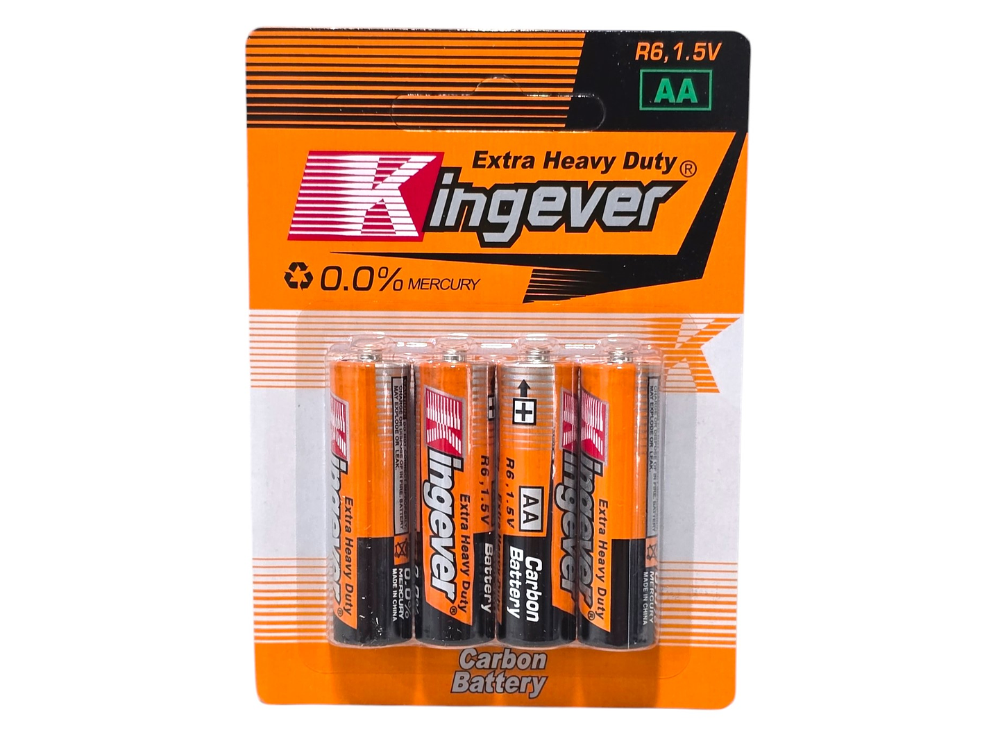 Pack 4 Pilas Kingever AA Carbon Battery R6 1