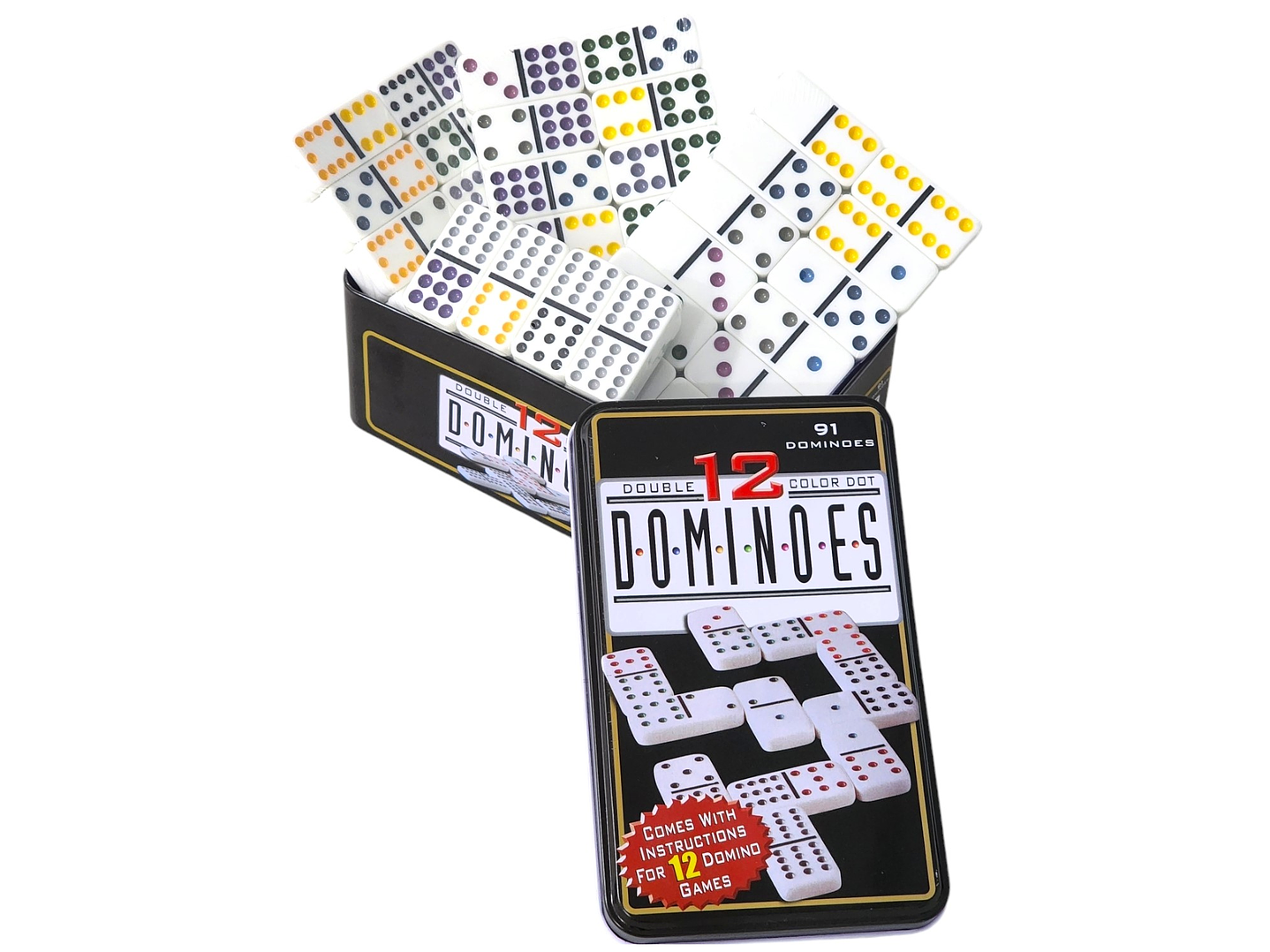 Juego de Domino 91 Pz Doble 12 Profesional para 12 Jugadores 1