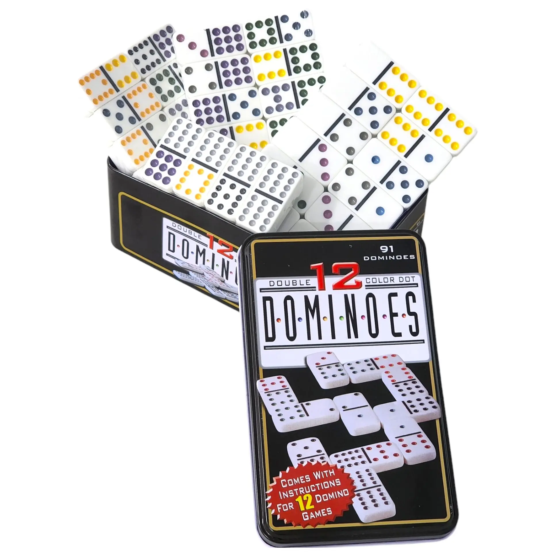 Juego de Domino 91 Pz Doble 12 Profesional para 12 Jugadores 1