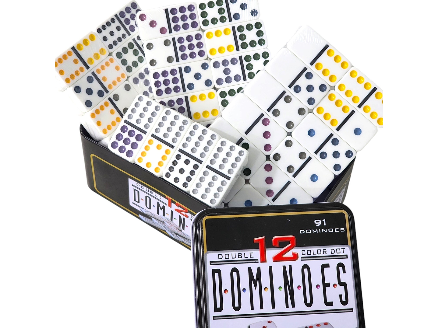Juego de Domino 91 Pz Doble 12 Profesional para 12 Jugadores 2