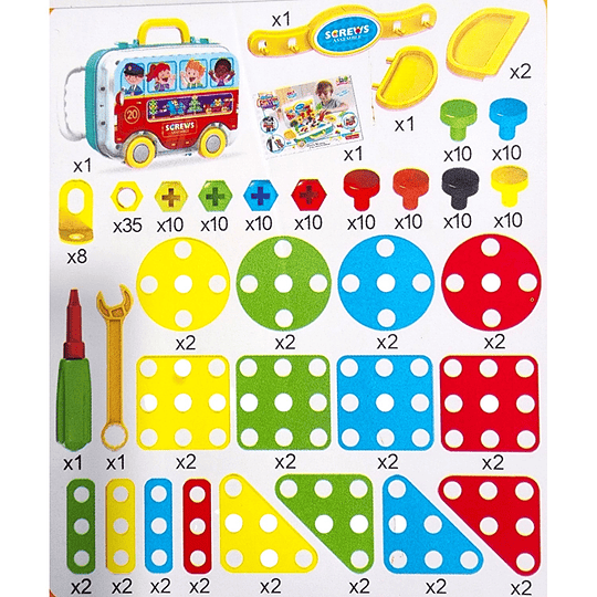 Juego de Habilidades Maleta Portátil 183pz para Armar 55534