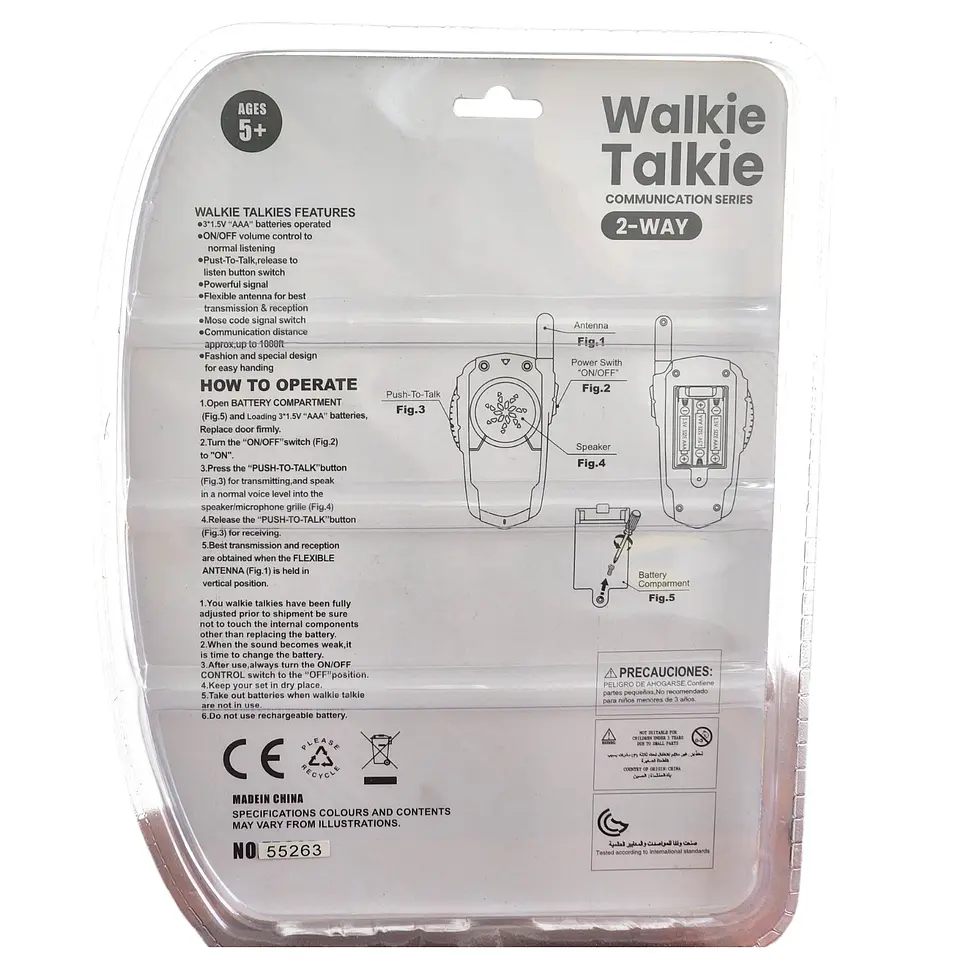 Set de 2 Walkie Talkie para Niños 300mt 55263 7