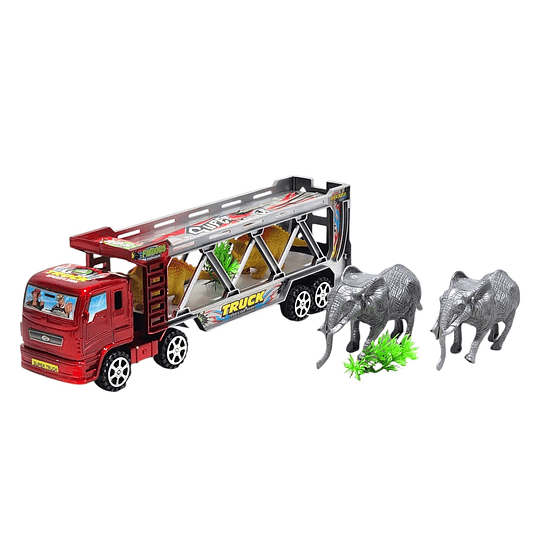 Camión Tráiler Transportador con Animales Juguetes 55173r