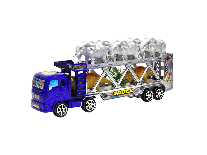 Camión Tráiler Transportador con Animales Juguetes 55173a 1