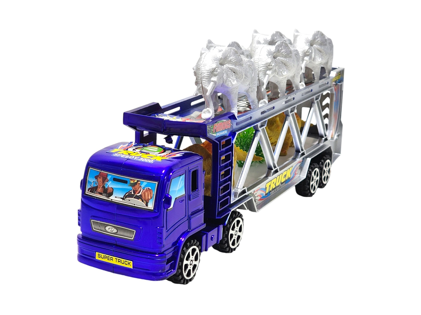 Camión Tráiler Transportador con Animales Juguetes 55173a 2