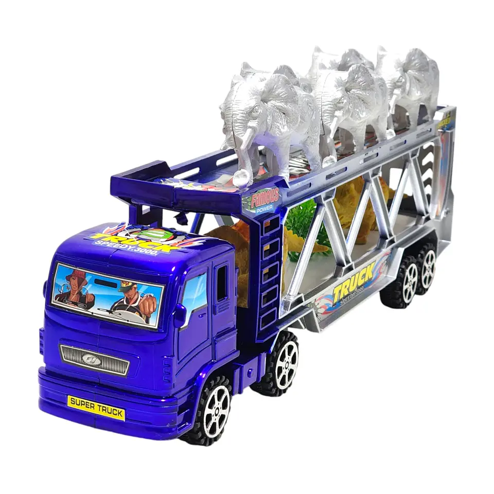 Camión Tráiler Transportador con Animales Juguetes 55173a 2