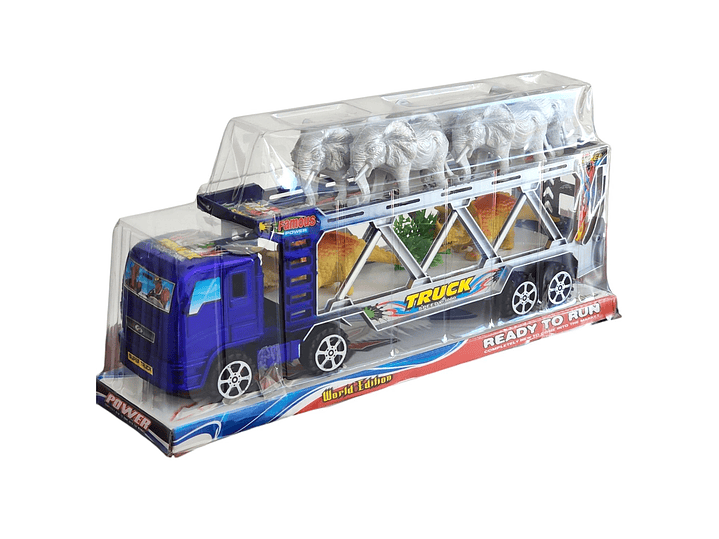 Camión Tráiler Transportador con Animales Juguetes 55173a 8