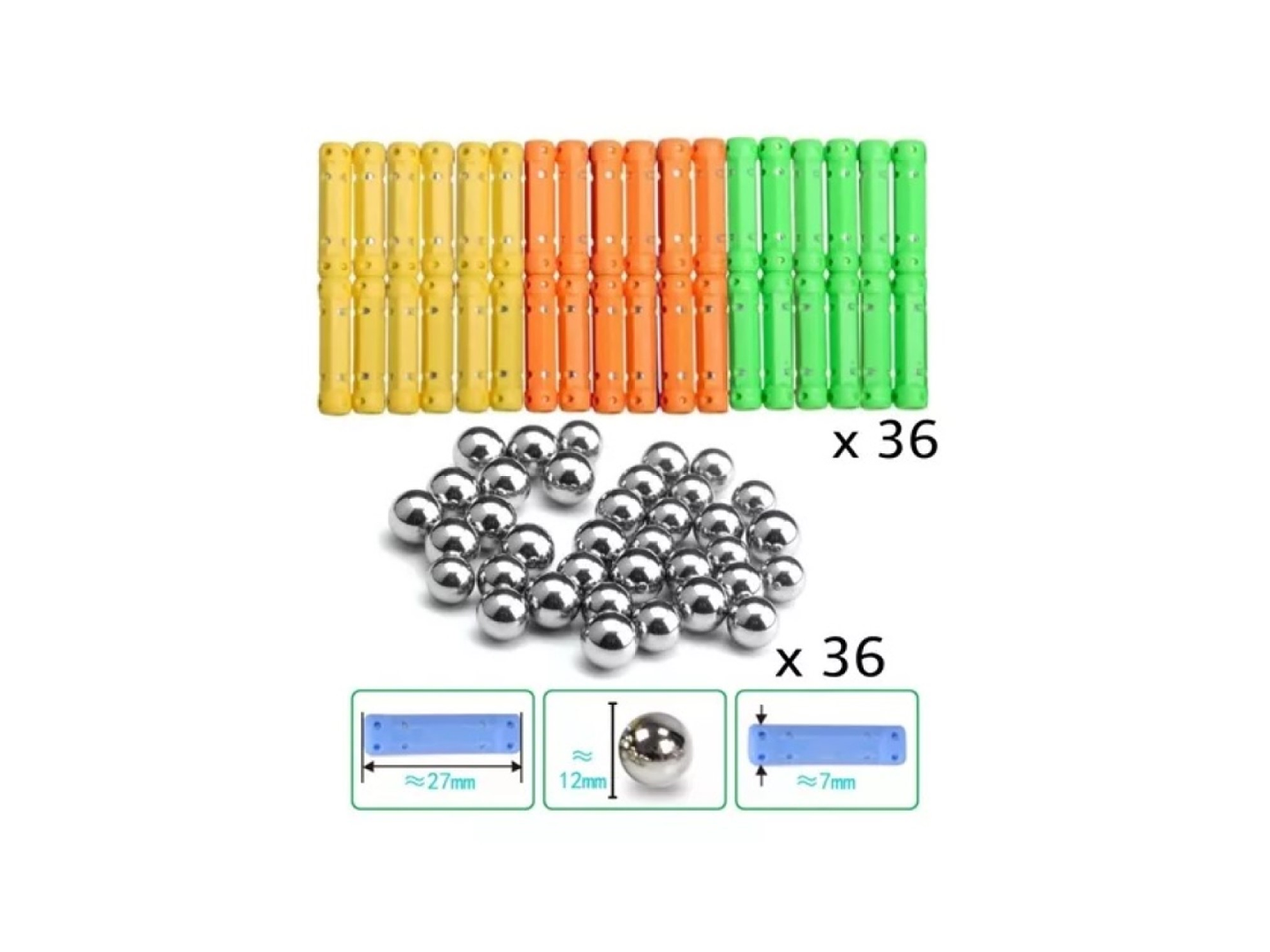 Juguete Didáctico de Construcción con imanes 110Pz 51007 5