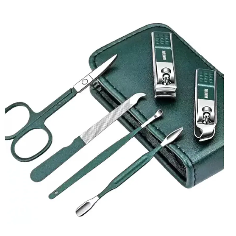 Set Manicure 6 Pcs Profesional Corta Uñas Verde 16463 2