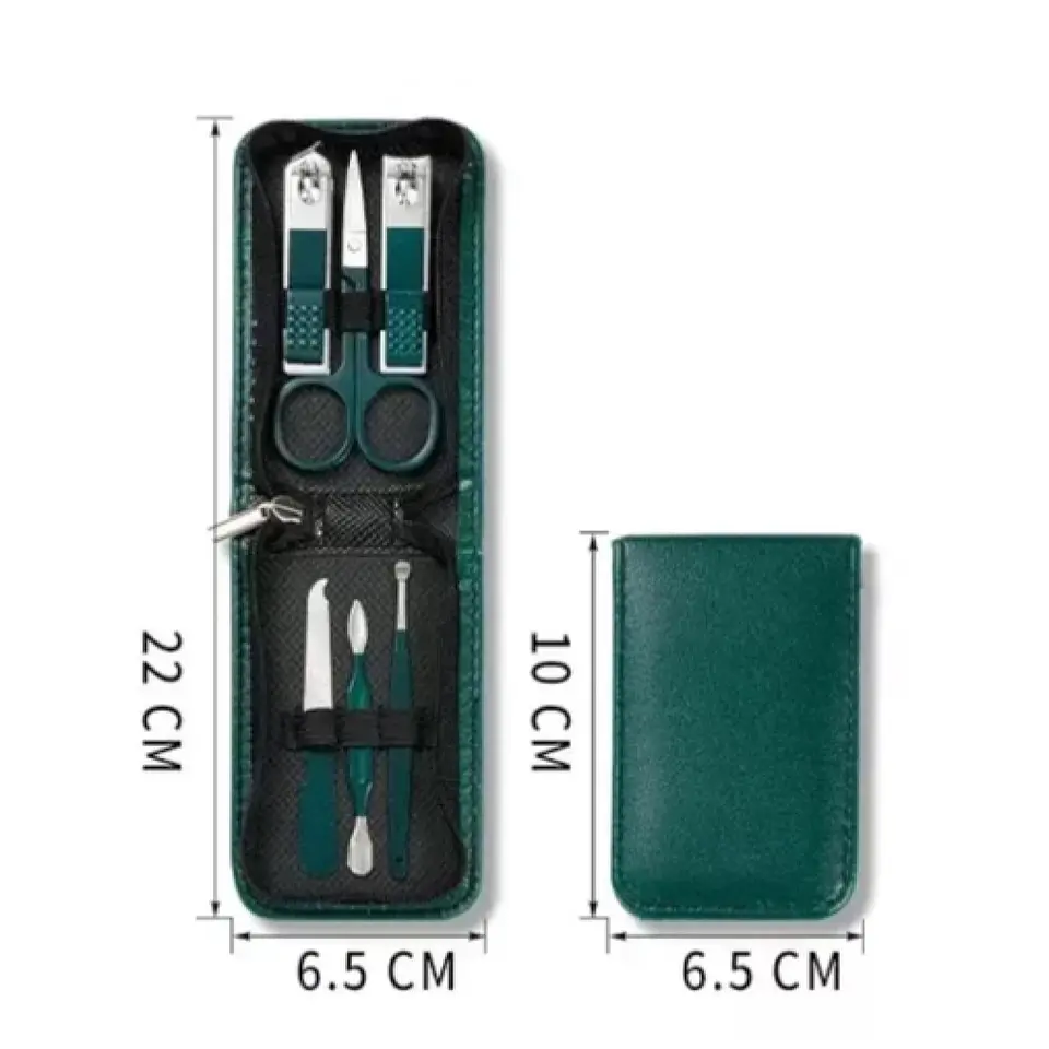 Set Manicure 6 Pcs Profesional Corta Uñas Verde 16463 5