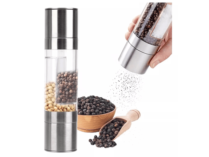 Molinillo Molino 2 en 1 Pimienta Sal Acero 14195 2