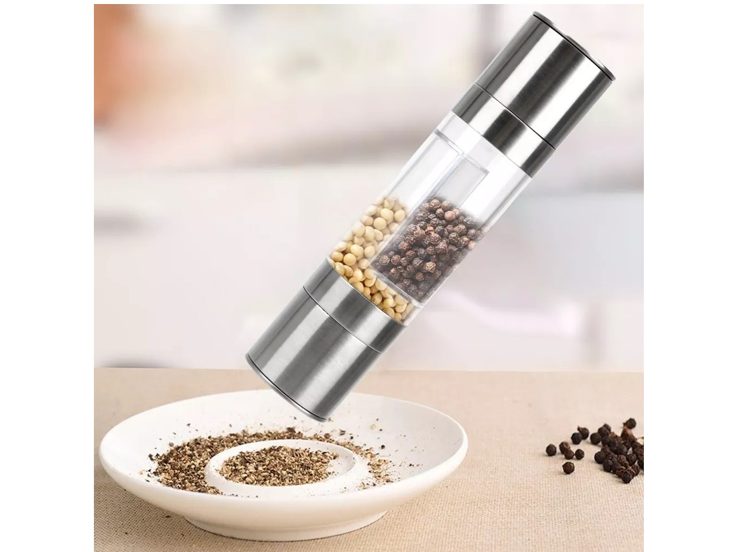 Molinillo Molino 2 en 1 Pimienta Sal Acero 14195 3