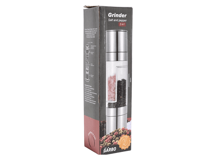 Molinillo Molino 2 en 1 Pimienta Sal Acero 14195 9