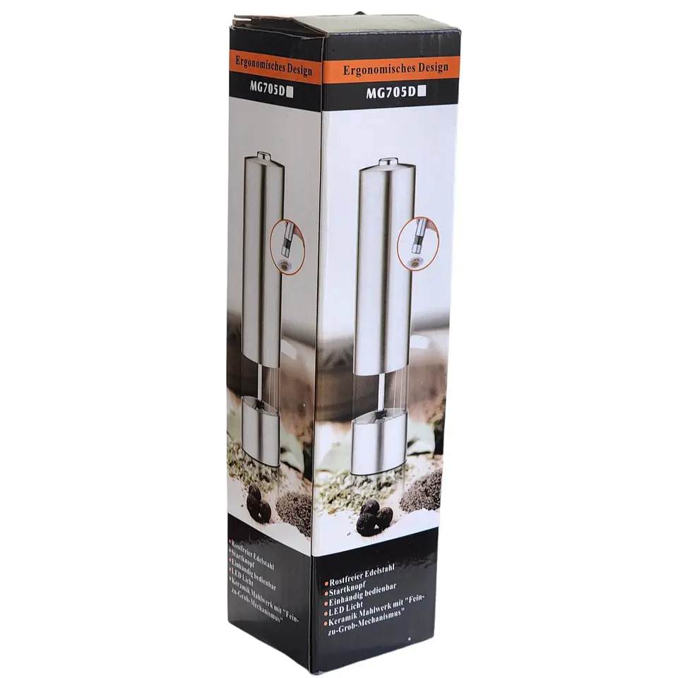 Molinillo Molino Eléctrico Pimienta Sal Luz Led 14190 10