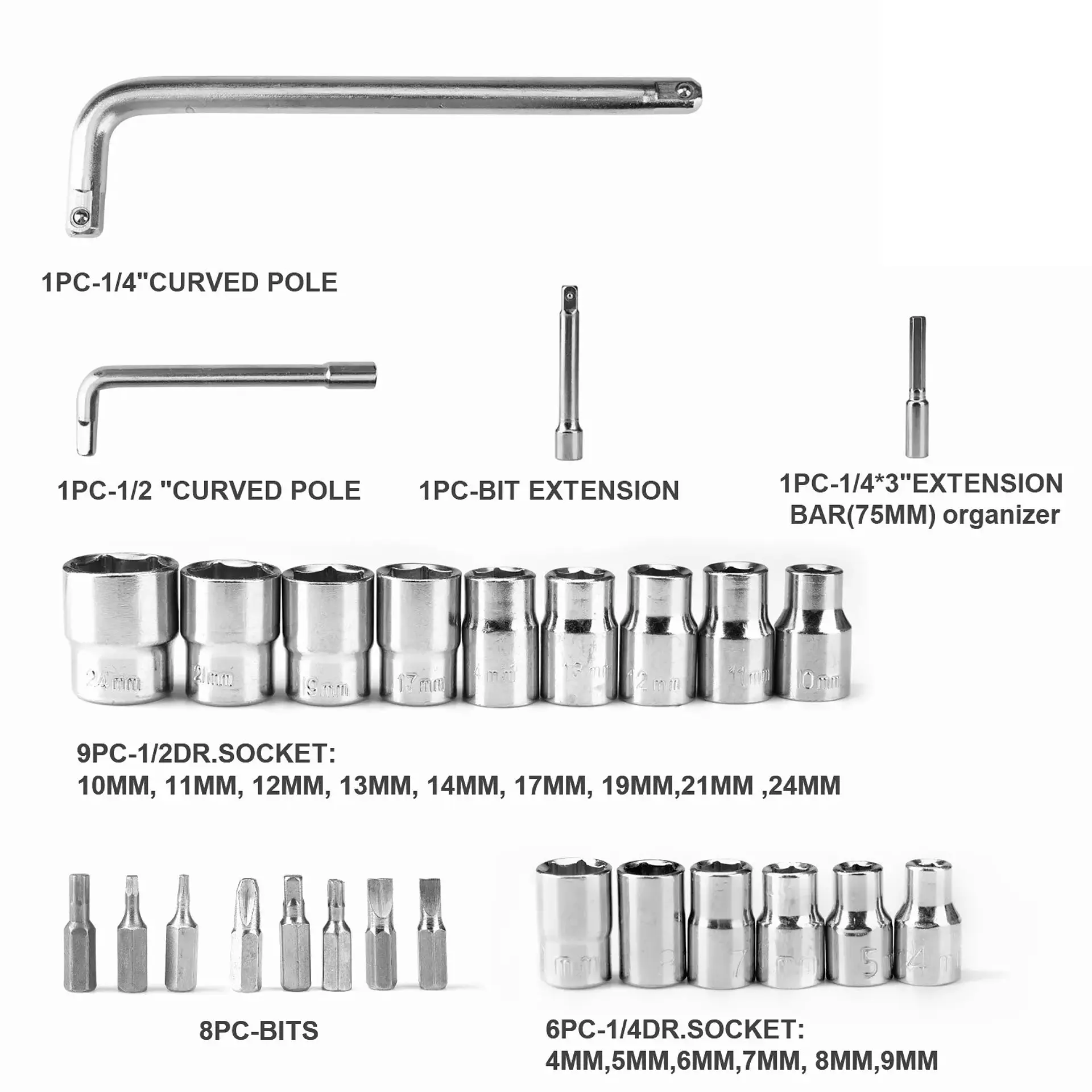 Juego Caja Dados 27 pcs Hexagonales Métricos 6