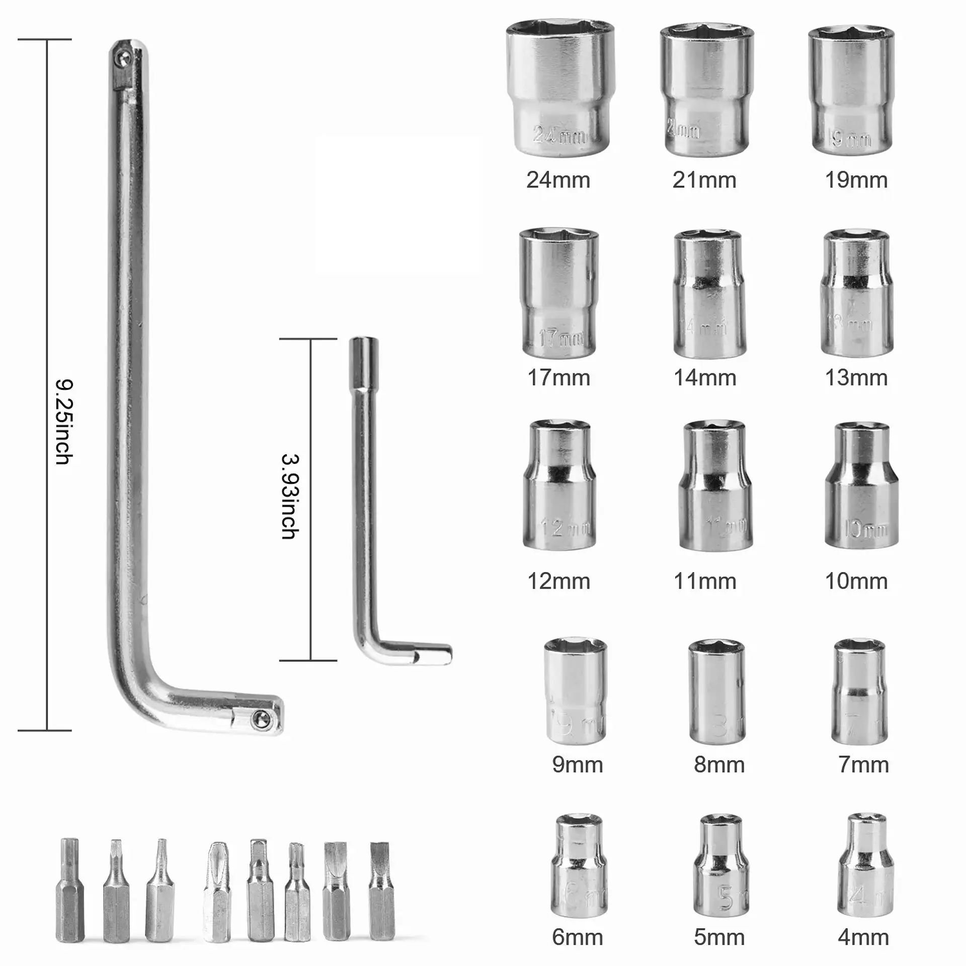 Juego Caja Dados 27 pcs Hexagonales Métricos 8
