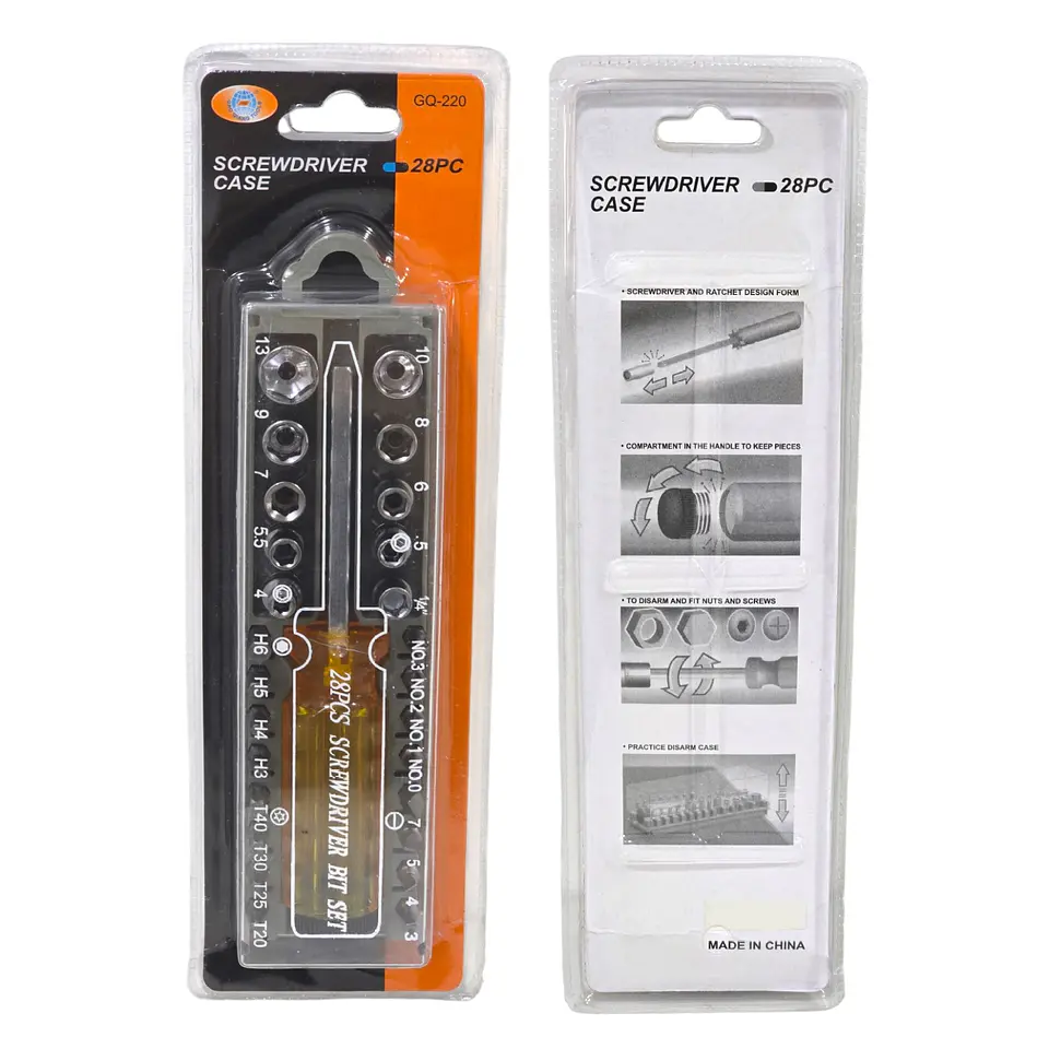 Set Destornillador y Dados 28 pcs en 1 CQ-220 8