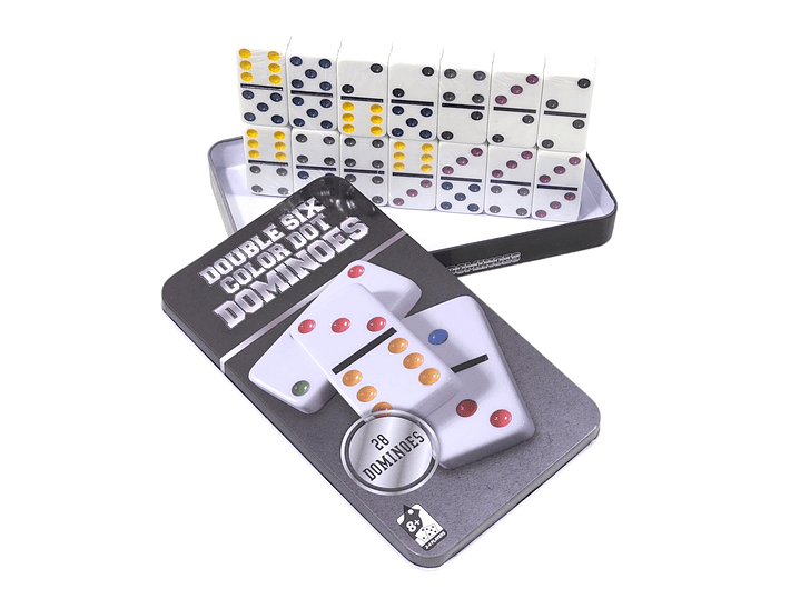 Juego de Domino 28 Pz Double Six Puntos Colores 12036 1