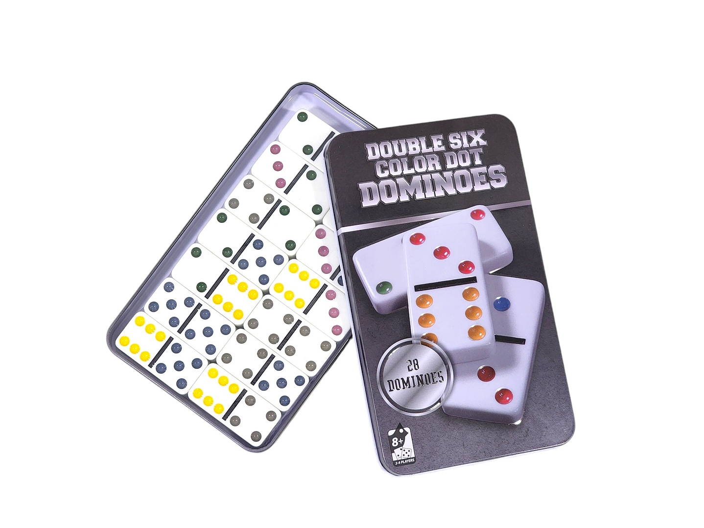 Juego de Domino 28 Pz Double Six Puntos Colores 12036 2