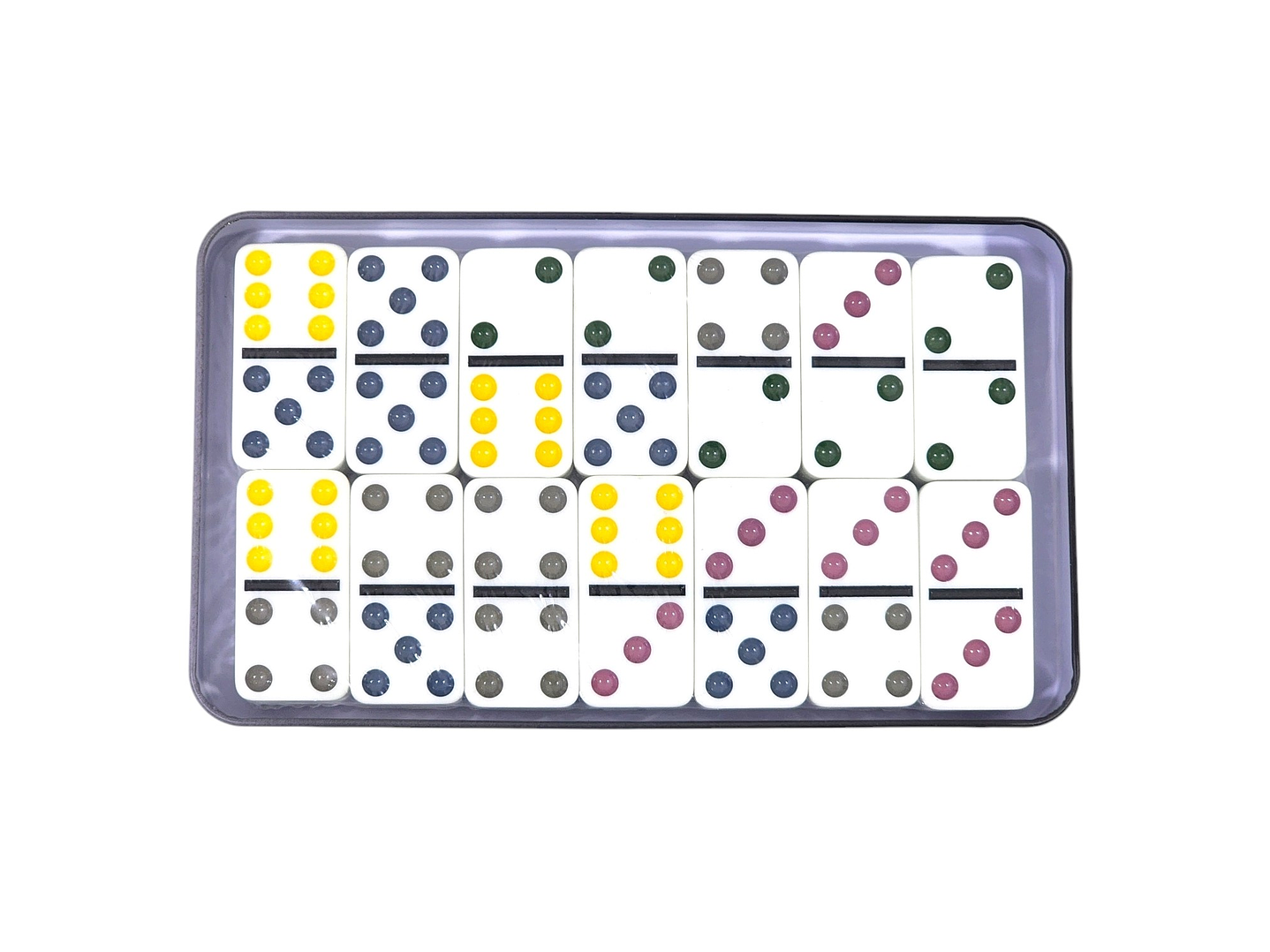 Juego de Domino 28 Pz Double Six Puntos Colores 12036 3