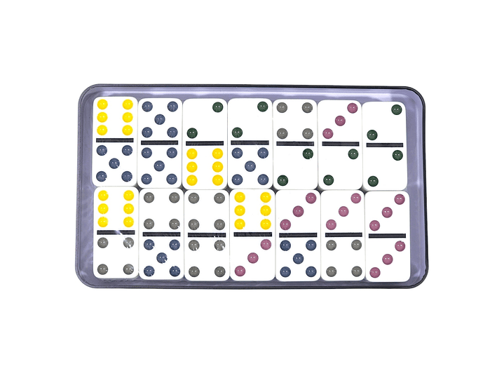 Juego de Domino 28 Pz Double Six Puntos Colores 12036 3