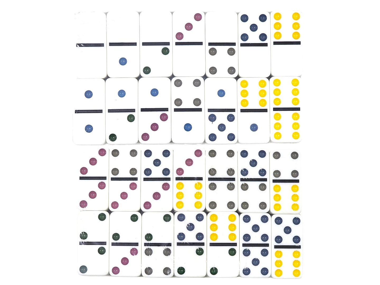 Juego de Domino 28 Pz Double Six Puntos Colores 12036 4