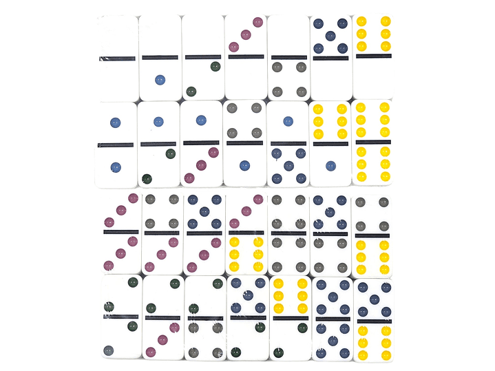 Juego de Domino 28 Pz Double Six Puntos Colores 12036 4