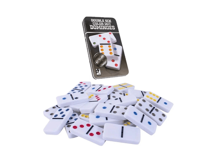 Juego de Domino 28 Pz Double Six Puntos Colores 12036 5