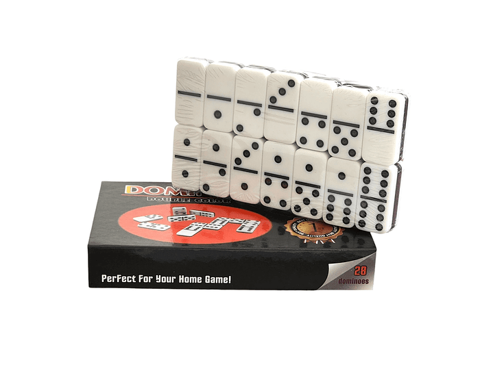 Juego de Dominó 28 Pz Blanco Negro 12002 2