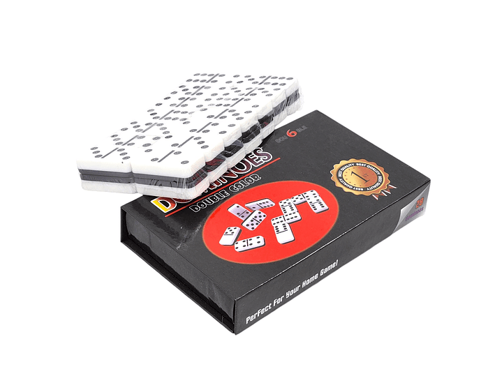 Juego de Dominó 28 Pz Blanco Negro 12002 3
