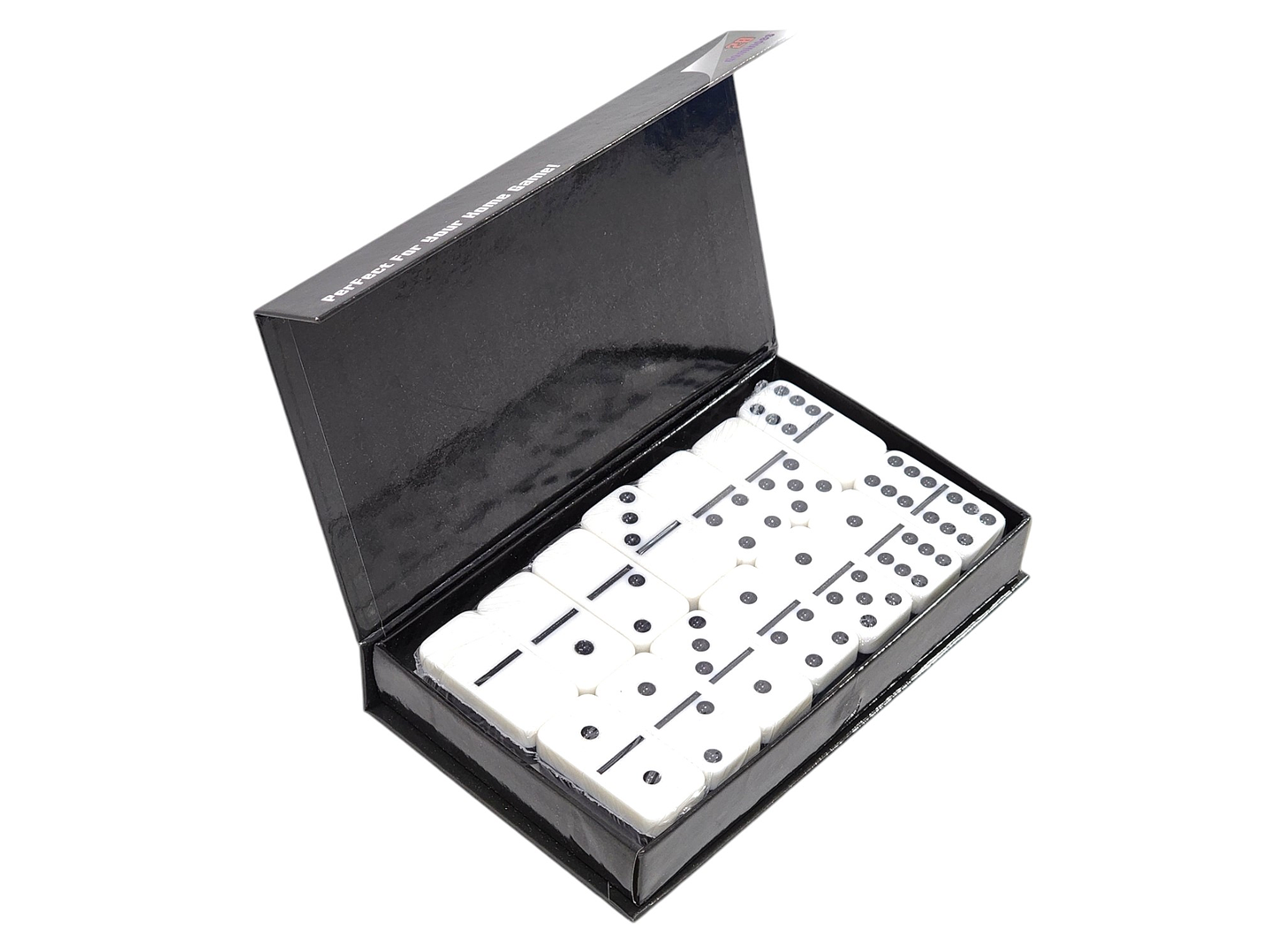 Juego de Dominó 28 Pz Blanco Negro 12002 4