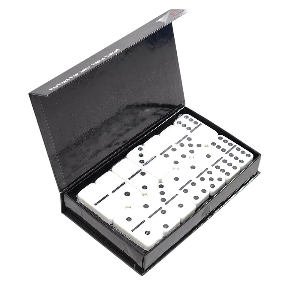 Juego de Dominó 28 Pz Blanco Negro 12002 4