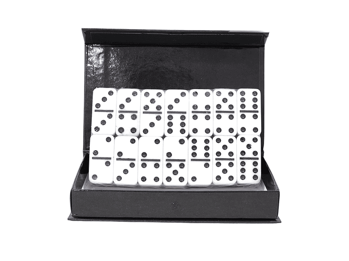 Juego de Dominó 28 Pz Blanco Negro 12002 5