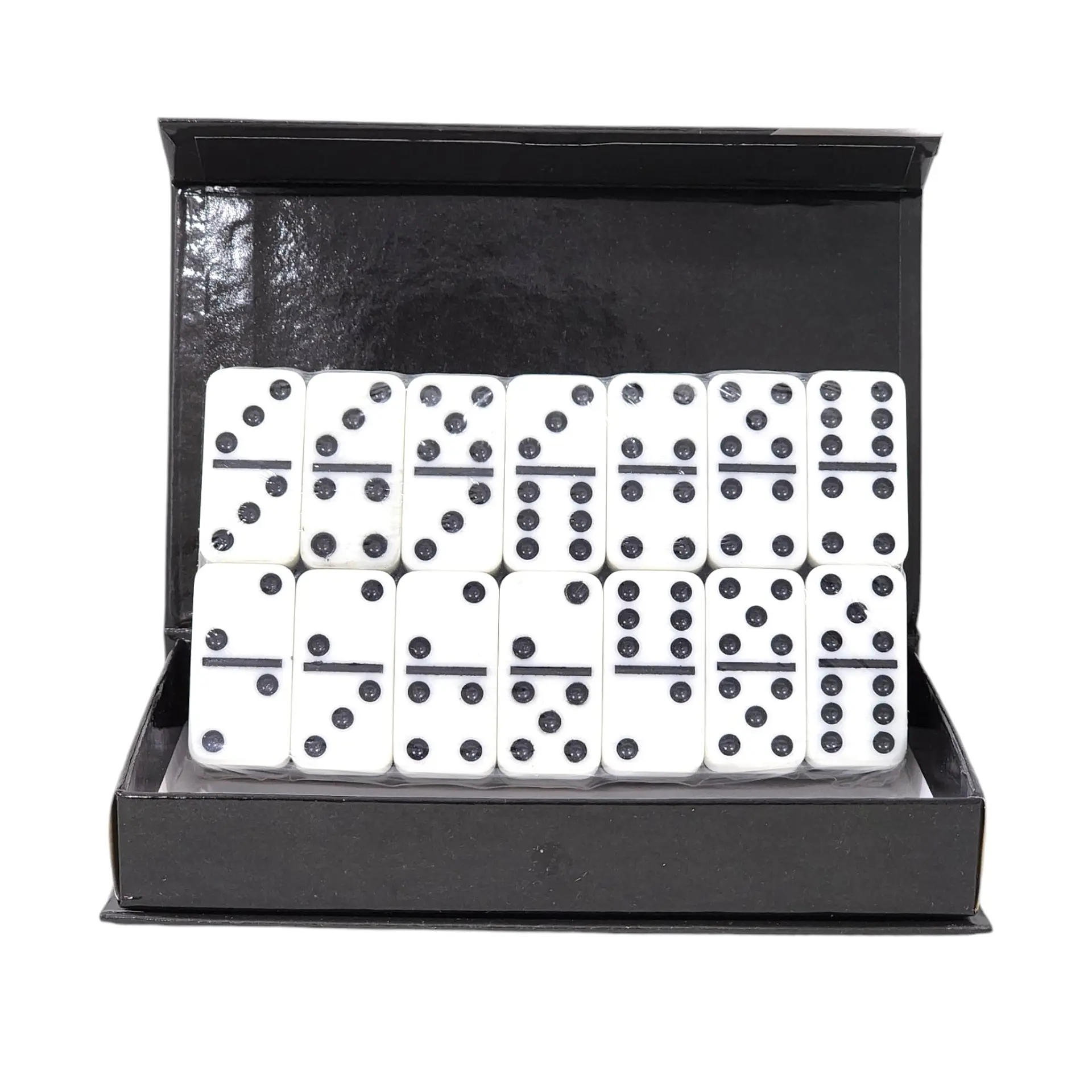 Juego de Dominó 28 Pz Blanco Negro 12002 5