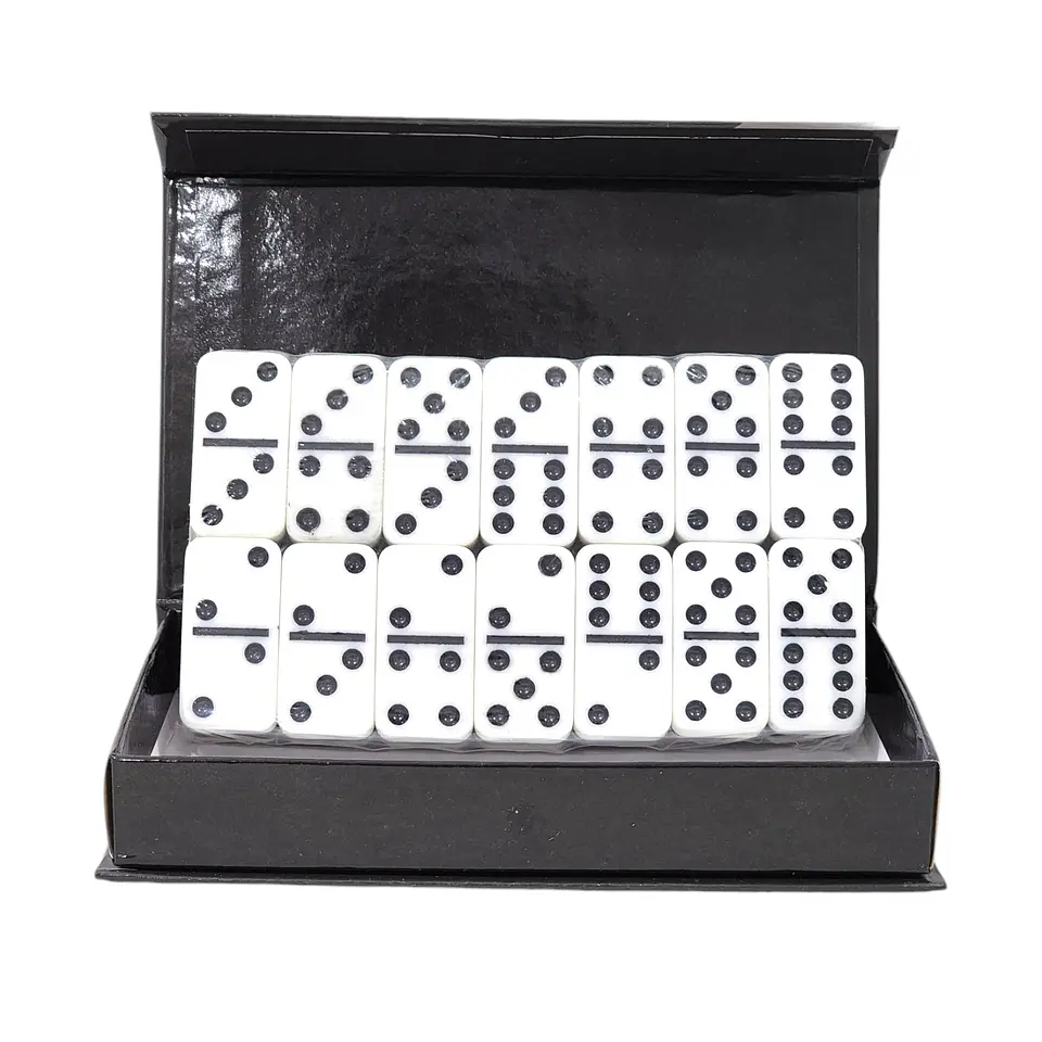 Juego de Dominó 28 Pz Blanco Negro 12002 5